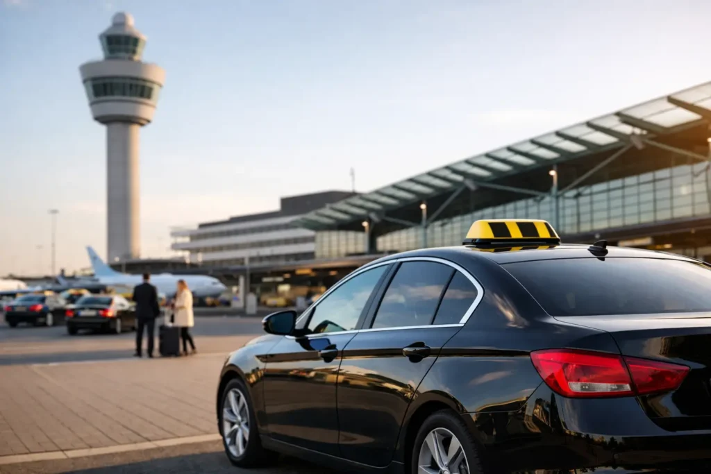 Taxi naar Schiphol vaste prijs regelen